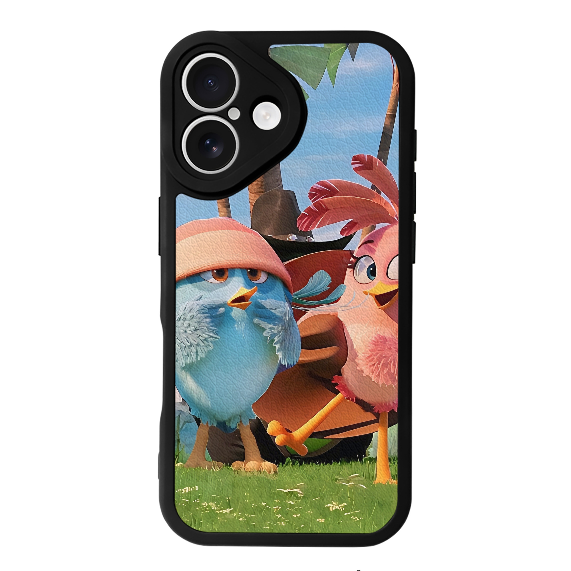 （画像用） Angry Birds アングリーバード 【iPhone 16シリーズ対応】シリコンスマホケース（レザー調） 材質：シリコン